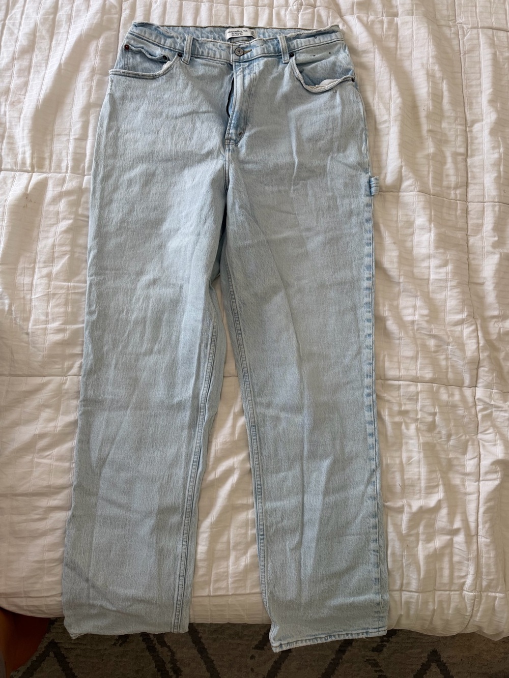 Light Blue Straight-Leg Denim Pant
